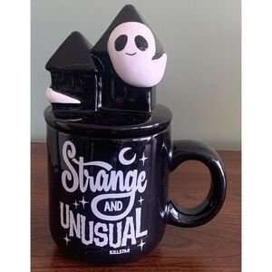 Killstar Strange Unusual Ghost Coffee Tea‎ Lidded Mug Cup 12oz